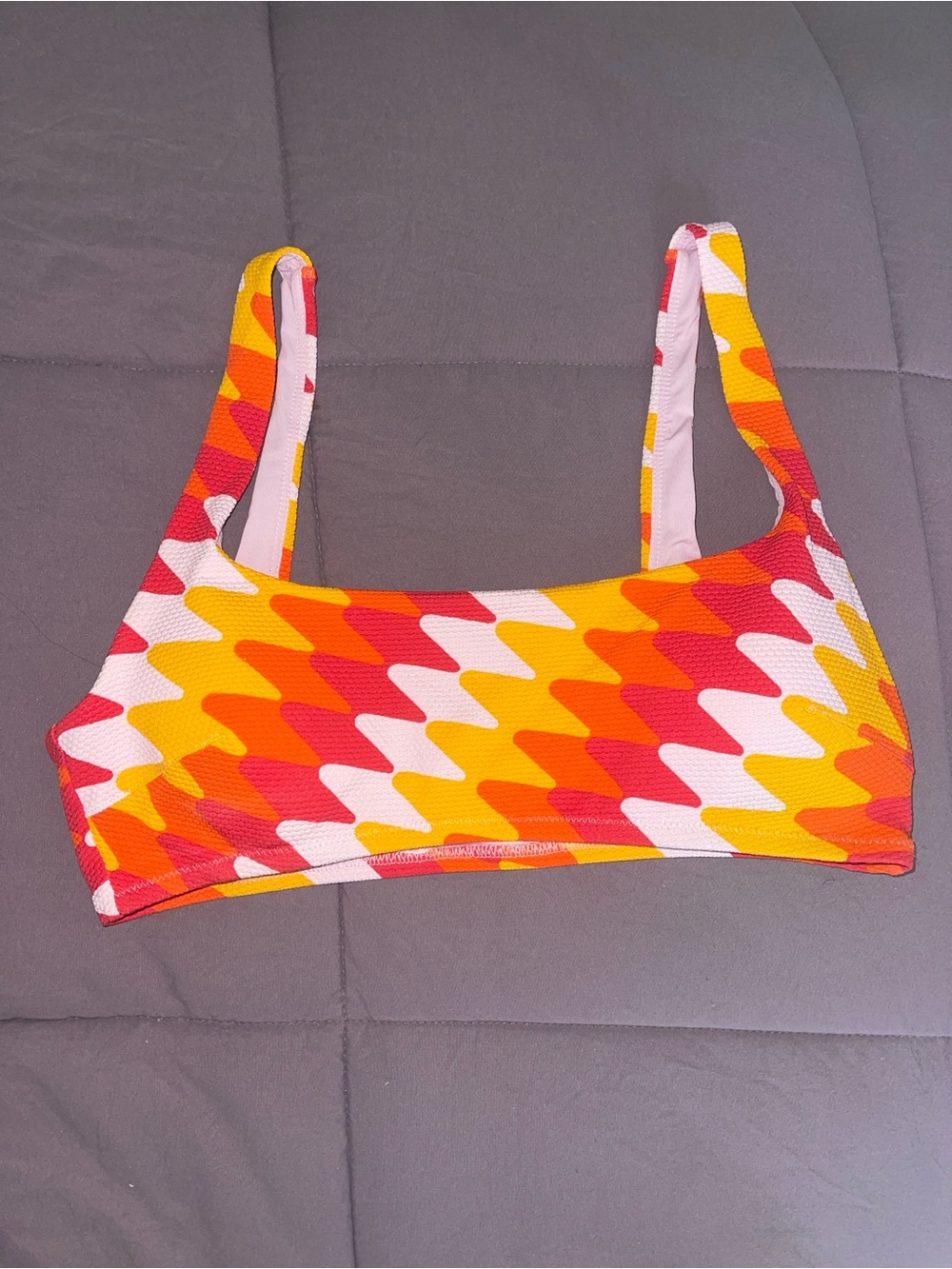 Aerie Pique Wide Strap Scoop Bikini Top  SizeL